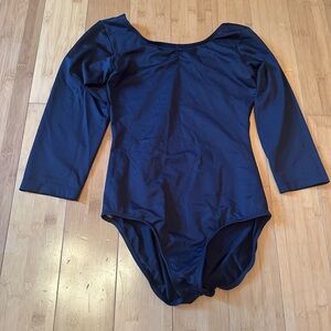 Black Eurotard ballet leotard long sleeve